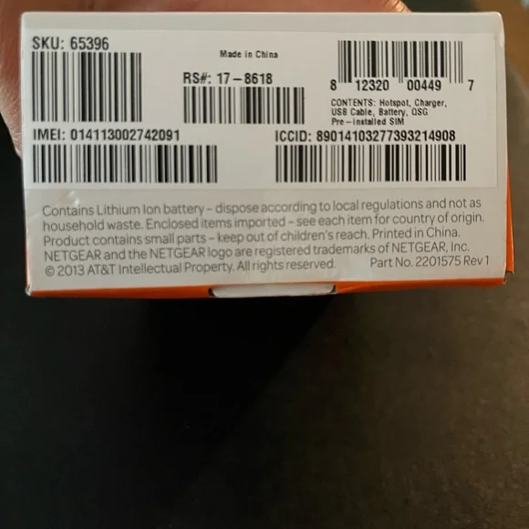 AT&T Unite - Mobile Hotspot - Netgear - SKU: 65396 Hotspot Modem